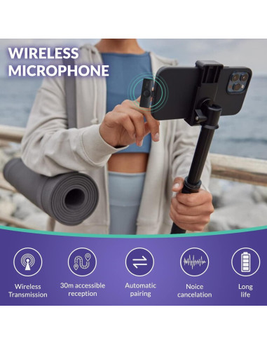 Micrófono Inalámbrico Niyo de Solapa para iPhone - Ligero y Profesional