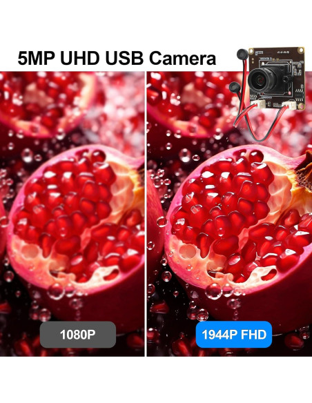 Cámara USB 5MP MMlove con Doble Micrófono y 30fps Cámara USB 5MP MMlove con Doble Micrófono y 30fps