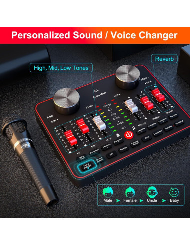 Paquete de Micrófono para Podcast G1 con Mezclador de Sonido