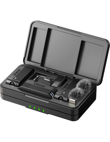Micrófono Lavalier Inalámbrico ULANZI A100 con USB-C y 3.5mm