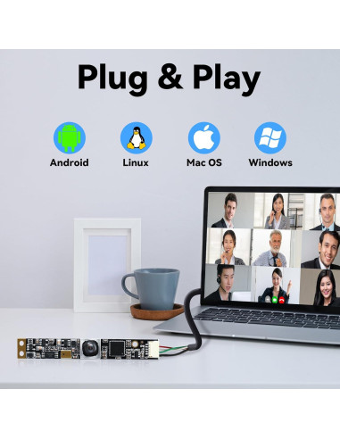 Cámara Web USB 16MP Hotpet con Autofoco y Micrófono Integrado