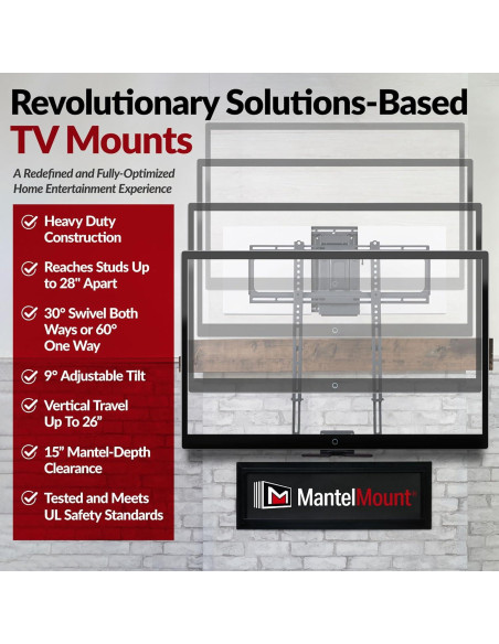 Soporte de TV Abatible MantelMount MM700 para 50-90" Soporte de TV Abatible MantelMount MM700 para 50-90"