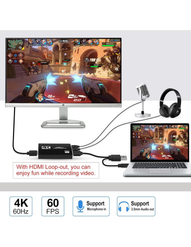 Tarjeta de Captura de Video HDMI 4K MOYOON 1080P 60FPS USB 3.0