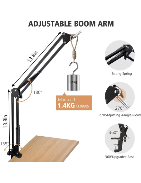 Soporte de Micrófono Boom Arm Elgato Wave 3 - 1.4kg Soporte de Micrófono Boom Arm Elgato Wave 3 - 1.4kg