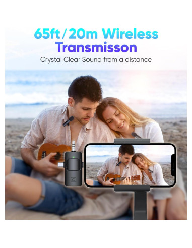 Micrófono Lavalier Inalámbrico WAYVOSE 3 en 1 USB-C iPhone
