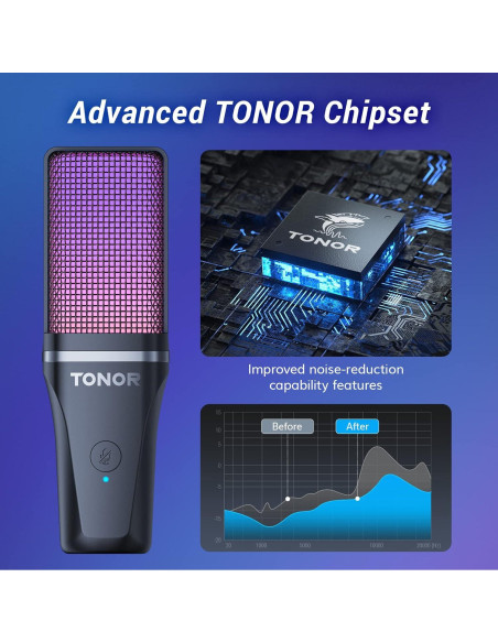 Micrófono USB TONOR TC777 Pro Cardioide con Brazo Ajustable Micrófono USB TONOR TC777 Pro Cardioide con Brazo Ajustable