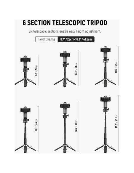 Palo de Selfie NEEWER con Control Remoto y Trípode Plegable Palo de Selfie NEEWER con Control Remoto y Trípode Plegable