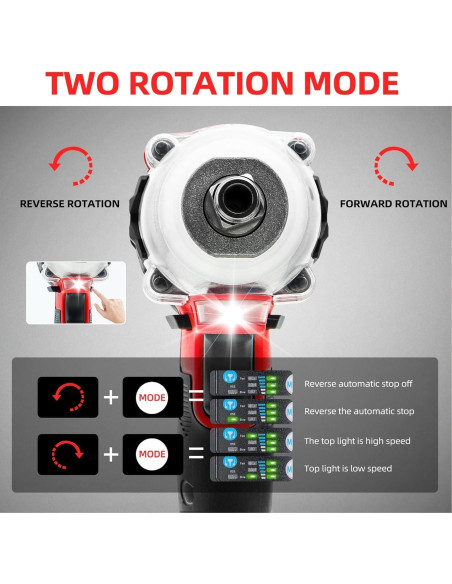 Llave de impacto inalámbrica DogChrymion 20V 320Nm con batería Llave de impacto inalámbrica DogChrymion 20V 320Nm con batería