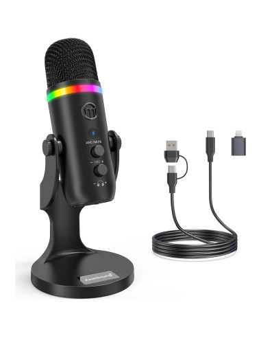 Micrófono USB ZealSound K66 Pro con Paravientos Peludo