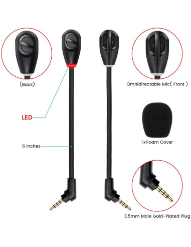 Micrófono desmontable para auriculares Kingston HyperX Cloud Flight