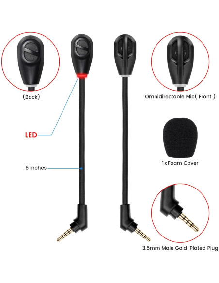 Micrófono desmontable para auriculares Kingston HyperX Cloud Flight Micrófono desmontable para auriculares Kingston HyperX Cloud Flight
