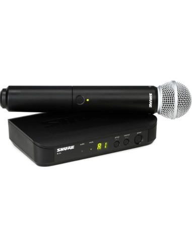 Sistema de micrófono inalámbrico Shure BLX24/SM58 con soporte