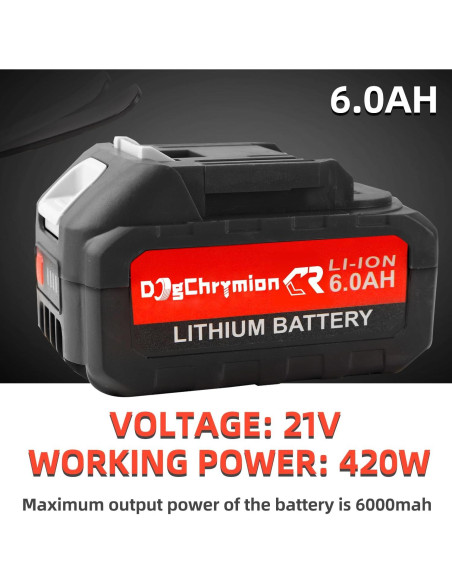 Llave de impacto inalámbrica DogChrymion 20V 320Nm con batería Llave de impacto inalámbrica DogChrymion 20V 320Nm con batería
