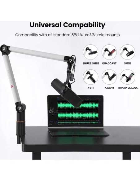 Soporte de Micrófono Thronmax Flex S5 Ajustable 360 Soporte de Micrófono Thronmax Flex S5 Ajustable 360