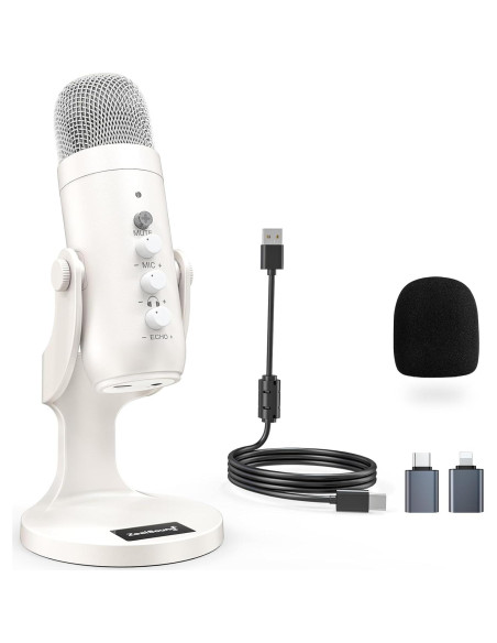 Micrófono USB Gaming ZealSound K66 con Cubierta de Piel Micrófono USB Gaming ZealSound K66 con Cubierta de Piel