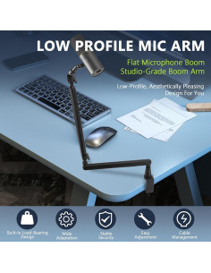 Brazo de Micrófono Gugxiom Estándar 43cm Ajustable 360 2