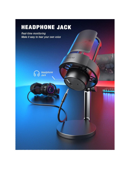 Micrófono Gaming FIFINE A8 + Auriculares Estudio H8 50mm Micrófono Gaming FIFINE A8 + Auriculares Estudio H8 50mm