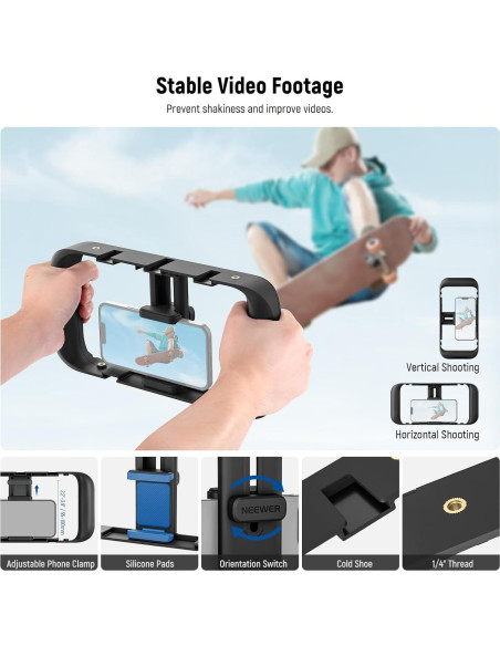 Kit de Vlogging NEEWER para Teléfono con Luz LED y Micrófono Kit de Vlogging NEEWER para Teléfono con Luz LED y Micrófono