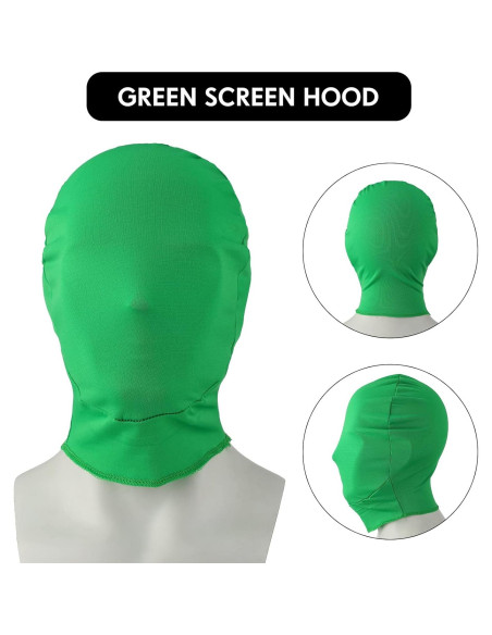 Guantes y Capucha Verde Chromakey Foaincore para Efectos Visuales Guantes y Capucha Verde Chromakey Foaincore para Efectos Visuales