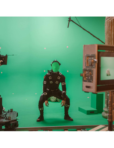 Guantes y Capucha Verde Chromakey Foaincore para Efectos Visuales