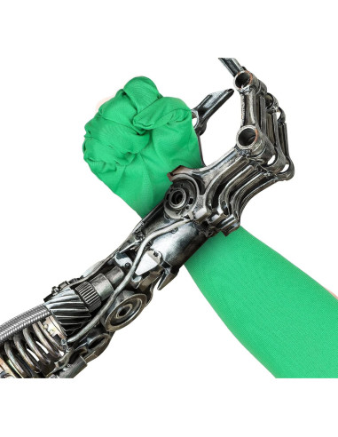Guantes y Capucha Verde Chromakey Foaincore para Efectos Visuales