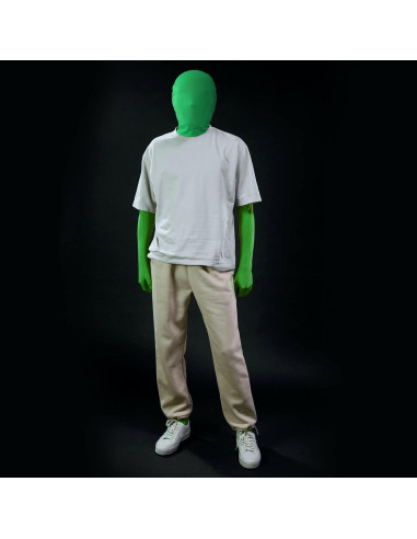 Guantes y Capucha Verde Chromakey Foaincore para Efectos Visuales