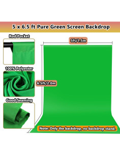 Fondo de Pantalla Verde 1.5 x 2.0 m SYUNASYU para Fotos 2