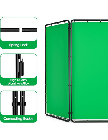 Kit de Fondo Verde Portátil GLOSHOOTING 2.4x4m con Soporte