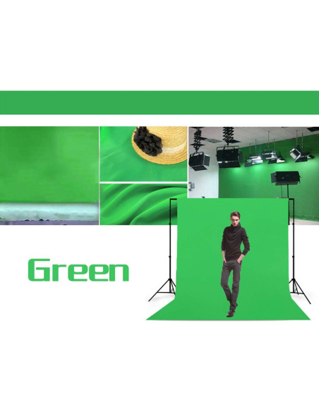 Fondo de Pantalla Verde 1.52x2.13m Poliester LYLYCTY Fondo de Pantalla Verde 1.52x2.13m Poliester LYLYCTY