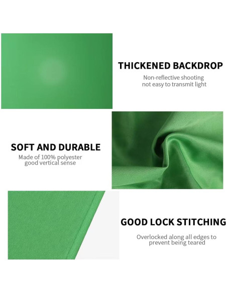 Pantalla Verde Chroma Key 208x200cm con Ruedas FEIFANTEAM Pantalla Verde Chroma Key 208x200cm con Ruedas FEIFANTEAM