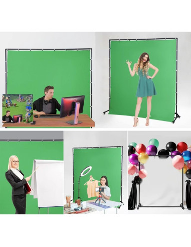 Pantalla Verde Chroma Key 208x200cm con Ruedas FEIFANTEAM