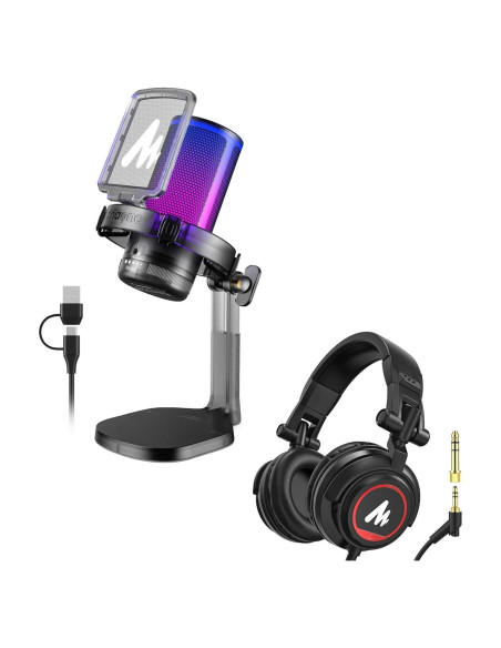 Micrófono USB de Condensador MAONO con Auriculares Gaming Micrófono USB de Condensador MAONO con Auriculares Gaming