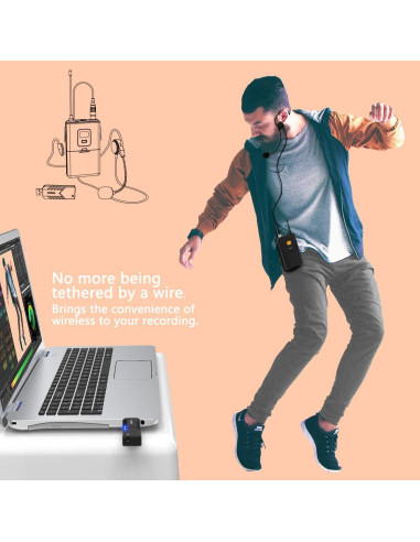 Micrófono Inalámbrico USB FIFINE K031B para PC y Mac