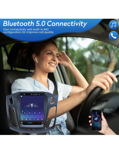 Estéreo de Coche Android 13 Fortdows 10.4" 4GB+32GB para Ford Focus 2012-2018