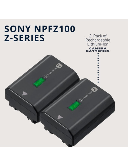 Batería recargable Sony NP-FZ100 Z-Series 2x 2280mAh + Cargador Batería recargable Sony NP-FZ100 Z-Series 2x 2280mAh + Cargador