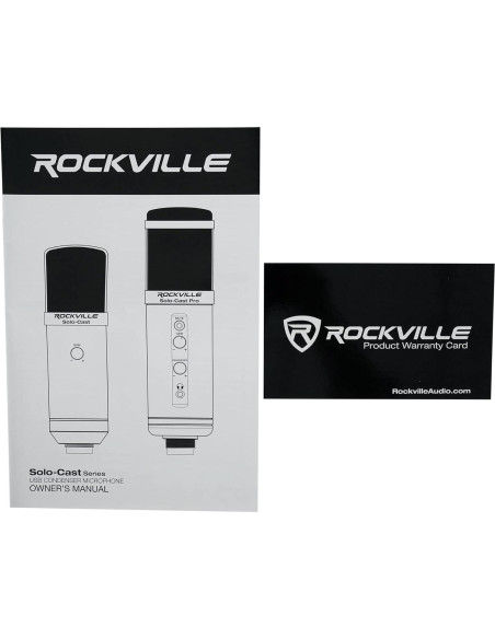 Micrófono USB Rockville Solo-Cast Pro 24bit 192kHz con Accesorios Micrófono USB Rockville Solo-Cast Pro 24bit 192kHz con Accesorios