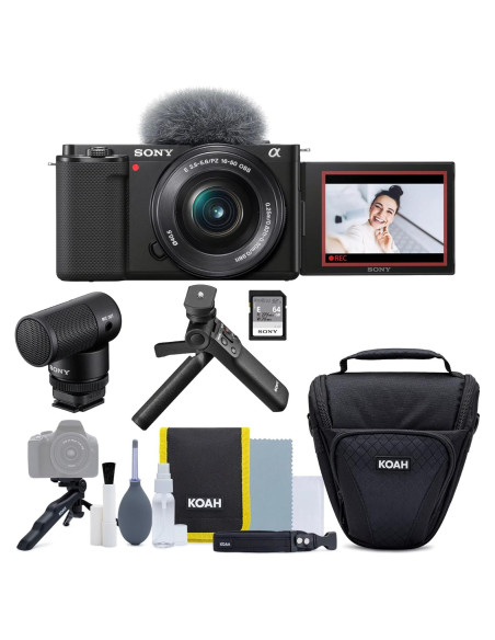 Cámara Sony Alpha ZV-E10 APS-C 24.2MP con Lente 16-50mm y Accesorios Cámara Sony Alpha ZV-E10 APS-C 24.2MP con Lente 16-50mm y Accesorios
