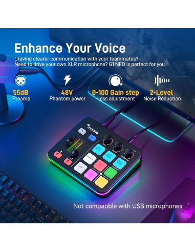 Paquete de Podcast MAONO PD00XT+G1 NEO con Micrófono Dinámico