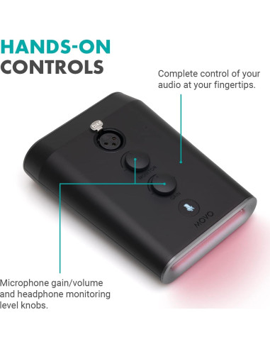 Micrófono Profesional Movo GM-7 USB con Control de Ganancia y RGB