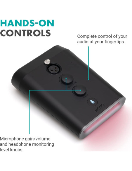 Micrófono Profesional Movo GM-7 USB con Control de Ganancia y RGB Micrófono Profesional Movo GM-7 USB con Control de Ganancia y RGB