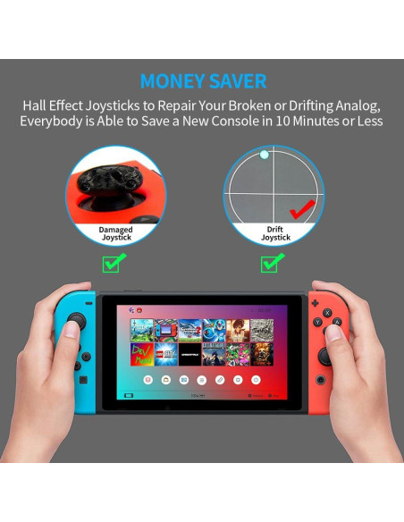 Joystick de Efecto Hall Rzkipdy para JoyCon - Kit 19 en 1 Joystick de Efecto Hall Rzkipdy para JoyCon - Kit 19 en 1