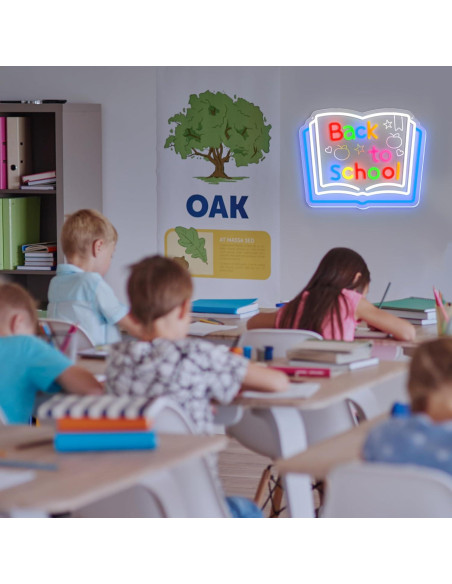 Cartel Neón Regreso a Clases LF Dimmable 33x25.9cm Azul Cartel Neón Regreso a Clases LF Dimmable 33x25.9cm Azul