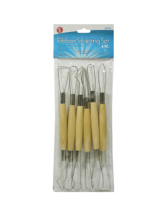 Conjunto de Escultura de Cinta 6 Piezas SE 4PT6 - Acero y Madera 2