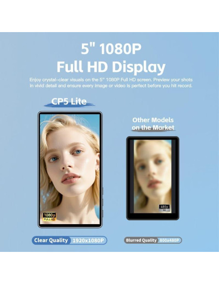 Monitor CP5 Lite 5" 1080P Full HD para Vlog y Selfie - Shimbol Monitor CP5 Lite 5" 1080P Full HD para Vlog y Selfie - Shimbol