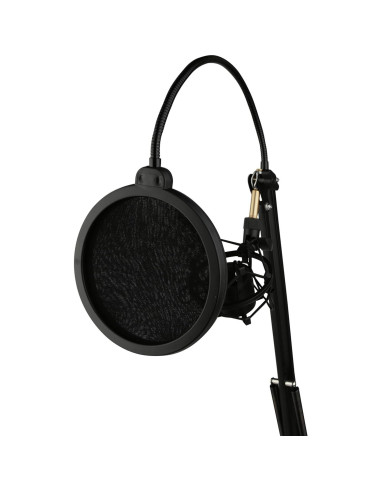 Soporte de Suspensión para Micrófono Pyle PMKSH28.5 con Filtro Pop