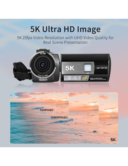 Cámara de Video 5K ORDRO AE20 con Estabilizador y Micrófono Cámara de Video 5K ORDRO AE20 con Estabilizador y Micrófono