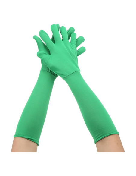 Guantes de Pantalla Verde Chromakey 2 Piezas Seda de Leche Guantes de Pantalla Verde Chromakey 2 Piezas Seda de Leche