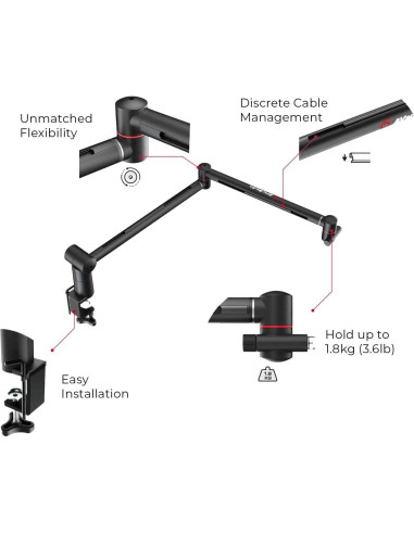 Brazo de Soporte de Micrófono AVerMedia BA311 Ajustable 1.8kg