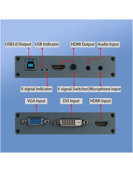Tarjeta de Captura de Video 4K ATCCPYDM DVI-PRO HDMI USB3.0 Tarjeta de Captura de Video 4K ATCCPYDM DVI-PRO HDMI USB3.0