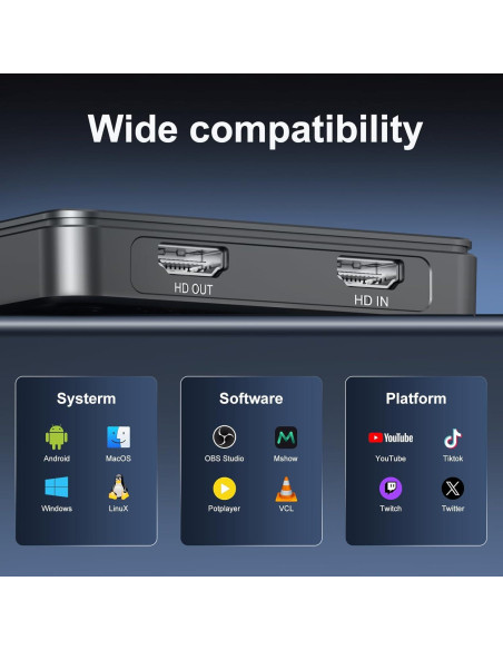 Tarjeta de Captura de Video King Ma 1080P 60Hz USB 3.0 Tarjeta de Captura de Video King Ma 1080P 60Hz USB 3.0